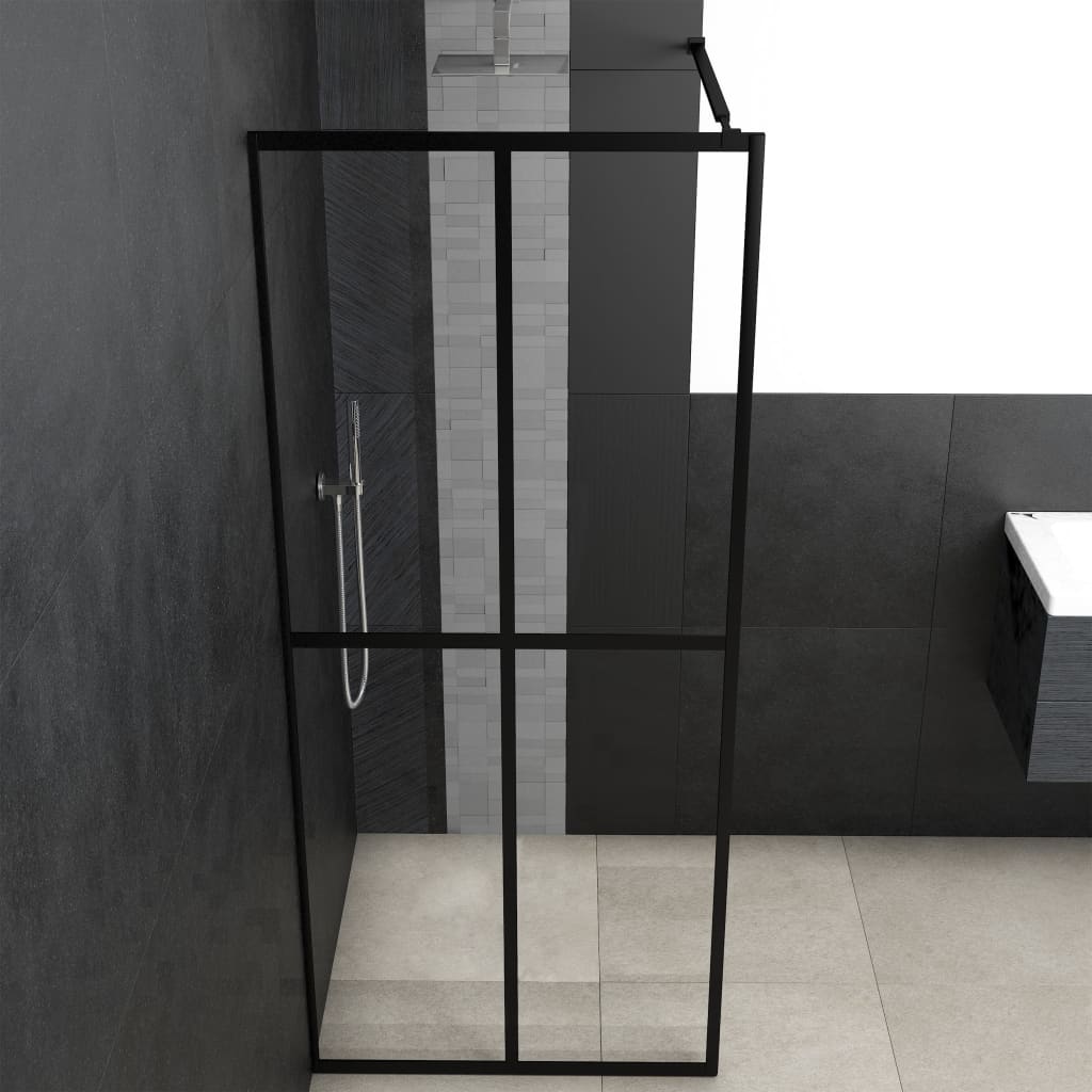 bruseafskærmning 100x195 cm hærdet glas klart