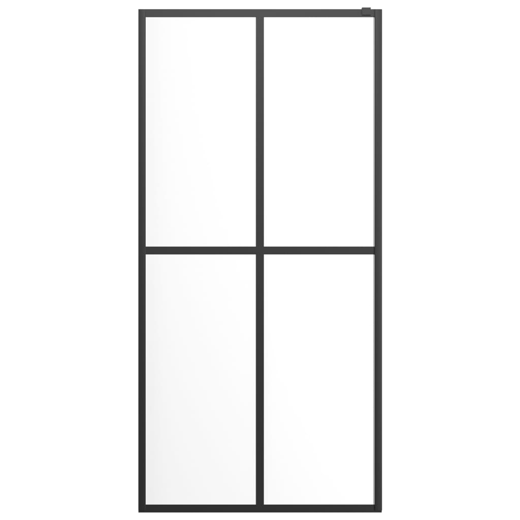 bruseafskærmning 100x195 cm hærdet glas klart