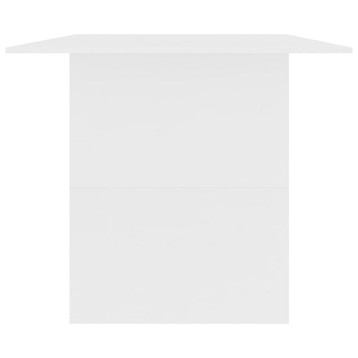 spisebord 180x90x76 cm konstrueret træ hvid