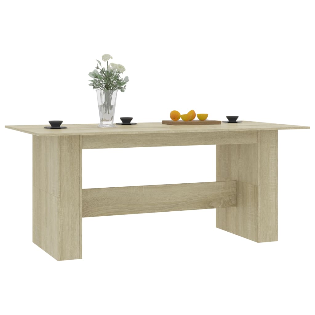 spisebord 180x90x76 cm konstrueret træ sonoma-eg