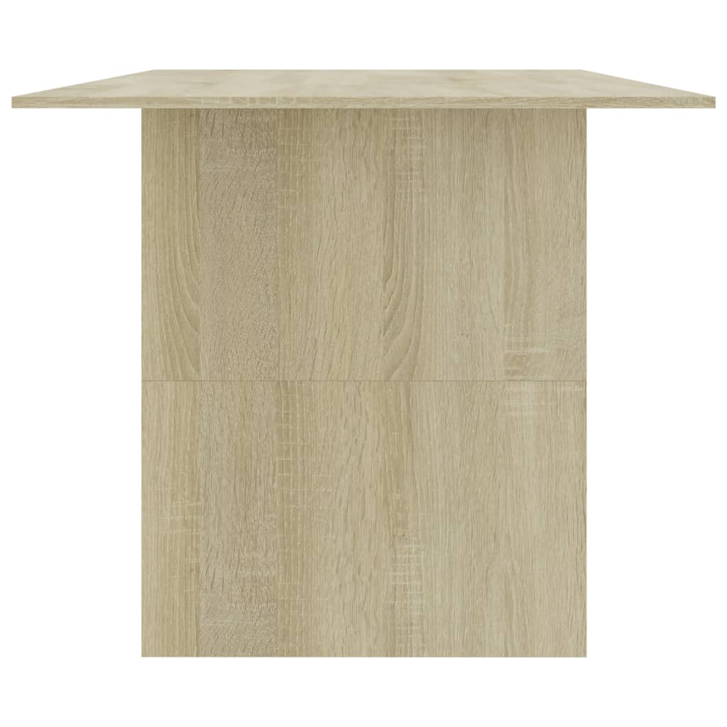 spisebord 180x90x76 cm konstrueret træ sonoma-eg