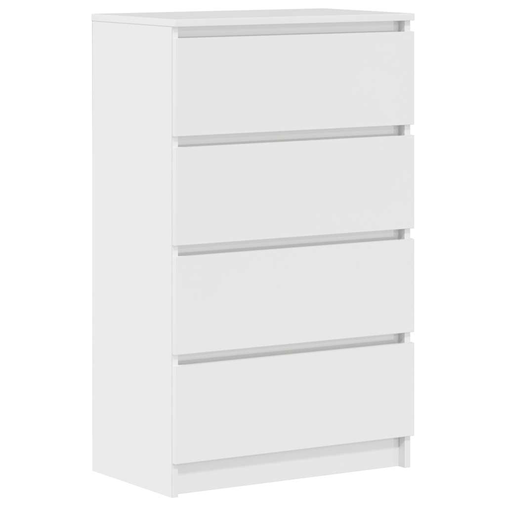 skænk 60x35x98,5 cm konstrueret træ hvid højglans