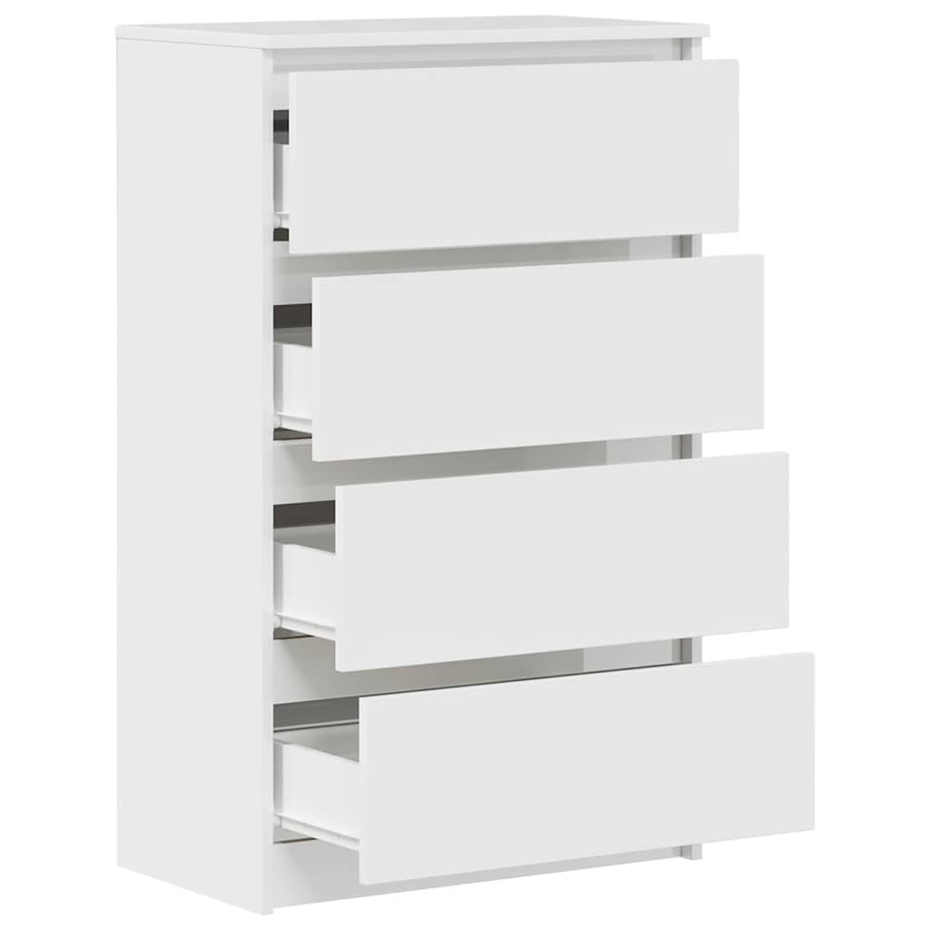 skænk 60x35x98,5 cm konstrueret træ hvid højglans