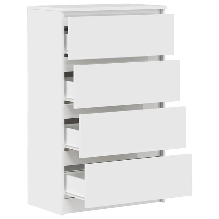 skænk 60x35x98,5 cm konstrueret træ hvid højglans