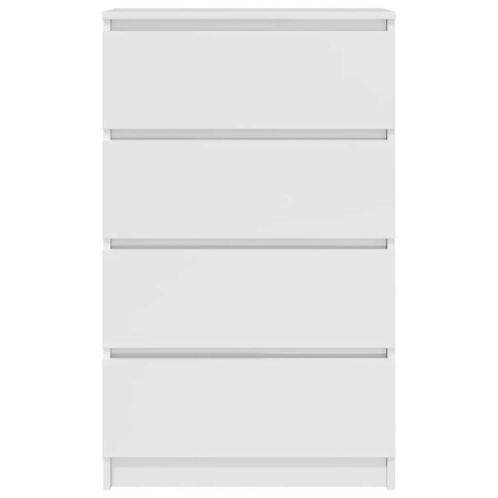skænk 60x35x98,5 cm konstrueret træ hvid højglans
