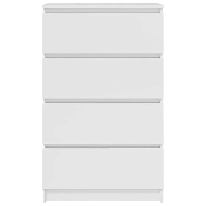 skænk 60x35x98,5 cm konstrueret træ hvid højglans