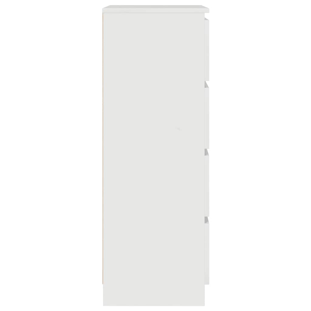 skænk 60x35x98,5 cm konstrueret træ hvid højglans