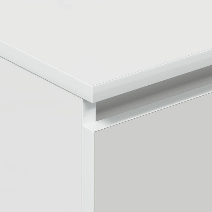 skænk 60x35x98,5 cm konstrueret træ hvid højglans