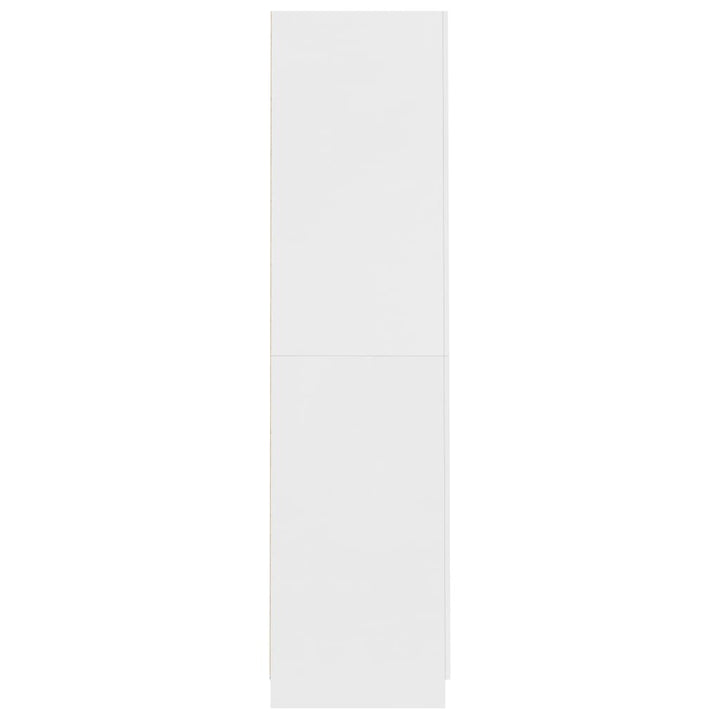 klædeskab 90x52x200 cm konstrueret træ hvid