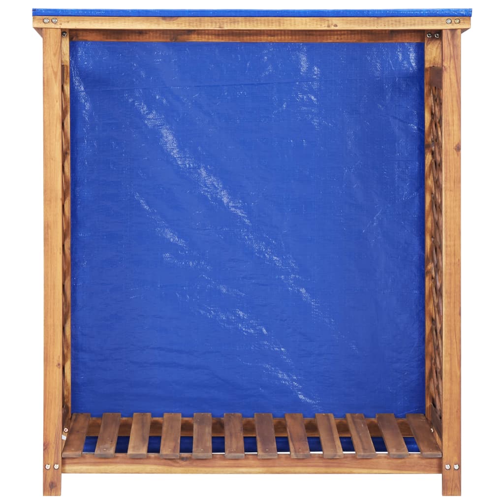 skur til brændeopbevaring 105x38x115 cm massivt akacietræ