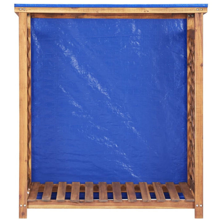 skur til brændeopbevaring 105x38x115 cm massivt akacietræ