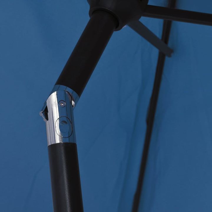 udendørsparasol med metalstang 300 cm azurblå
