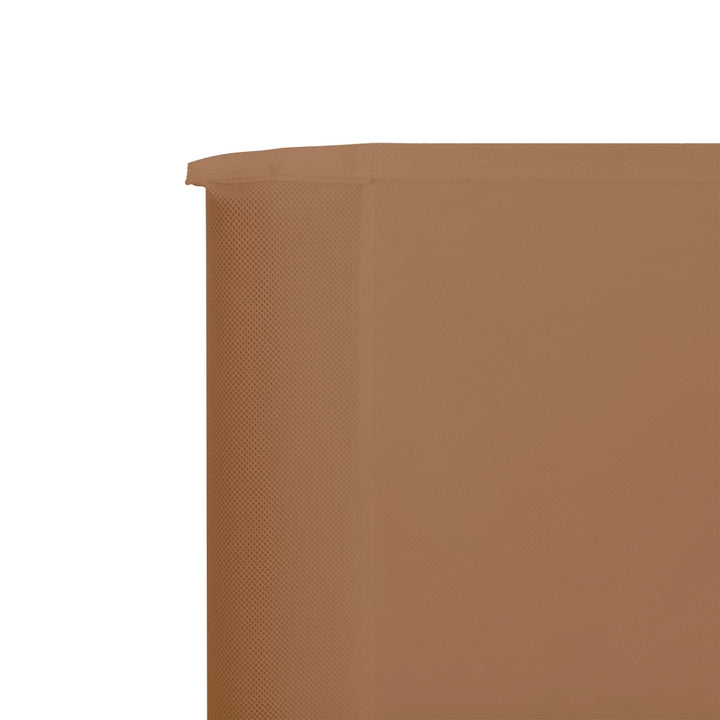 5-panels læsejl 600x120 cm stof gråbrun