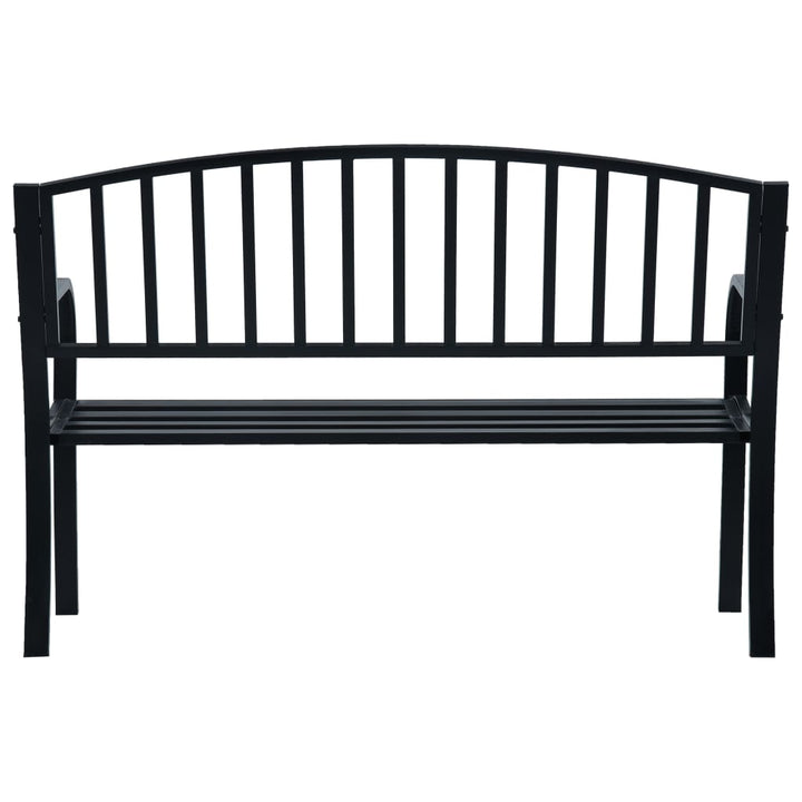 havebænk 125 cm stål sort