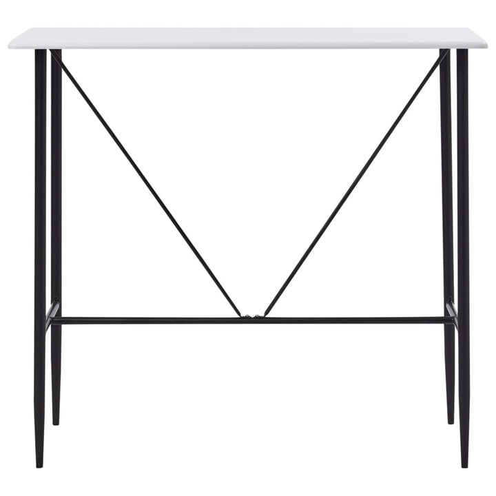 barbord 120 x 60 x 110 cm MDF hvid