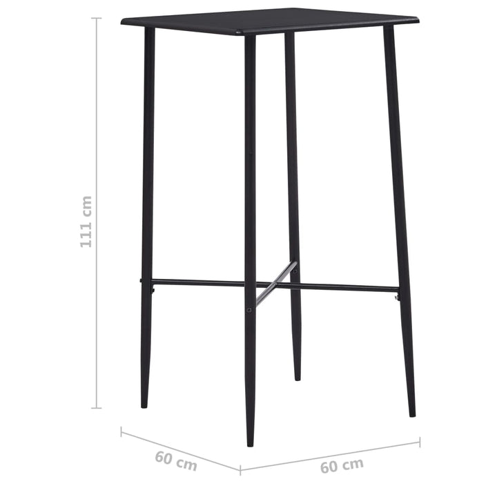 barbord 60 x 60 x 111 cm MDF sort