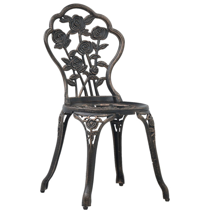 bistrostole 2 stk. støbt aluminium bronzefarvet