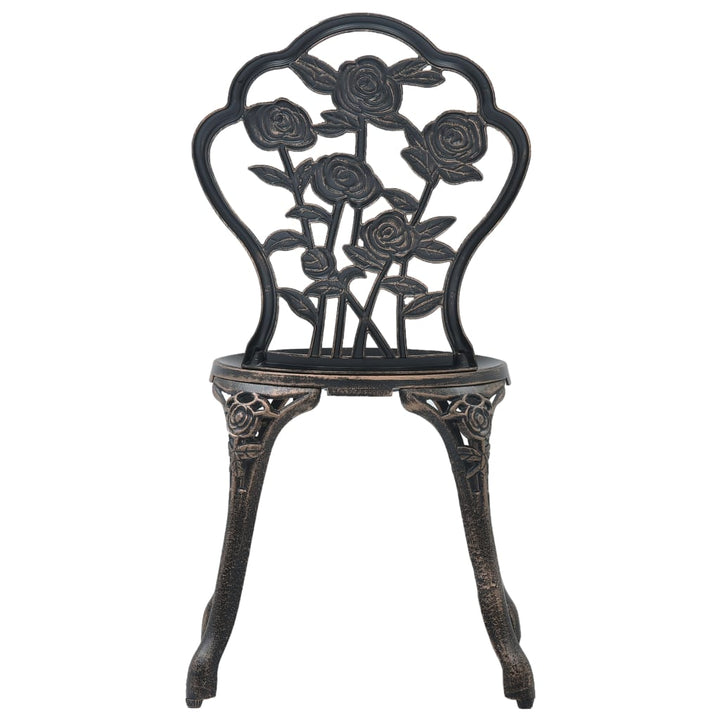 bistrostole 2 stk. støbt aluminium bronzefarvet