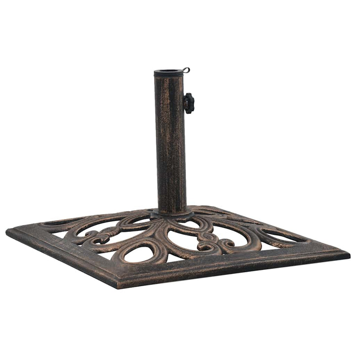 parasolfod 12 kg 49 cm støbejern bronzefarvet