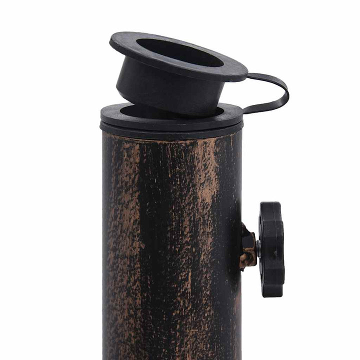 parasolfod 12 kg 49 cm støbejern bronzefarvet