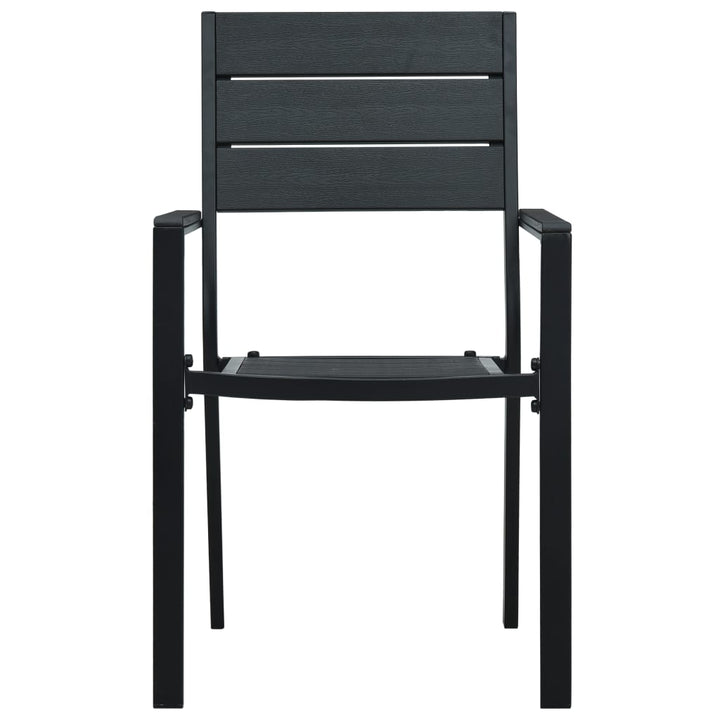 havestole 4 stk. HDPE trælook sort