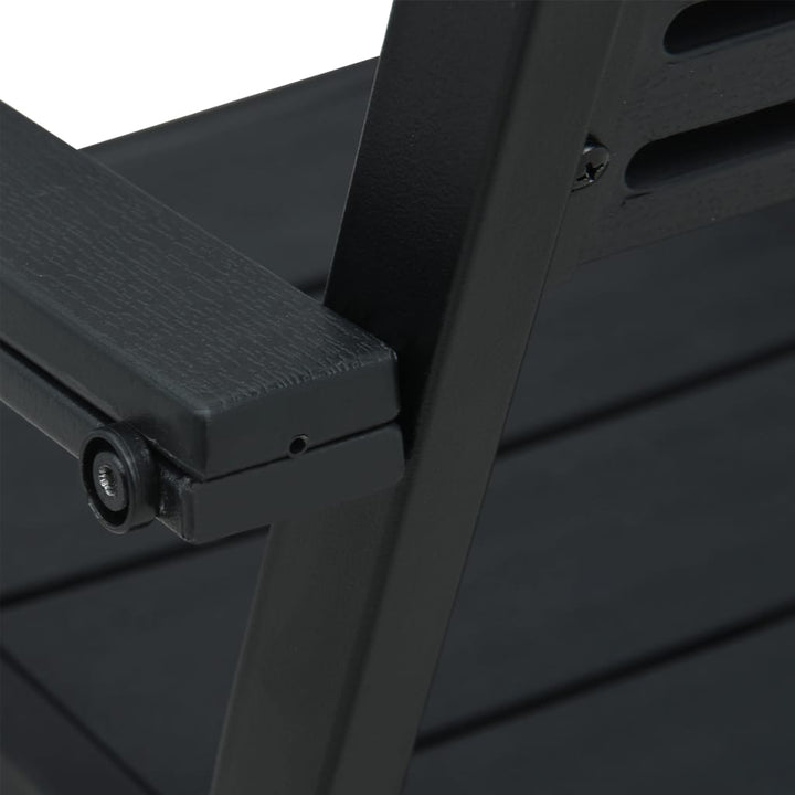 havestole 4 stk. HDPE trælook sort