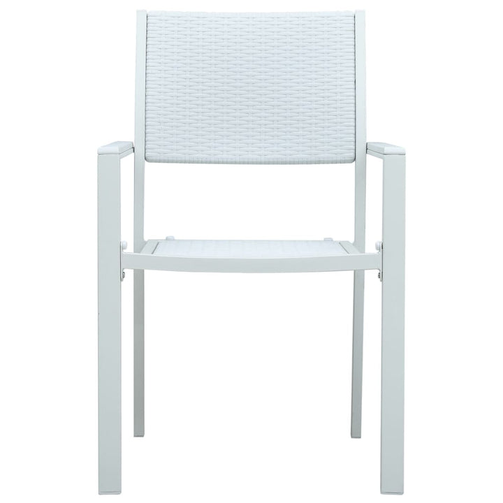 havestole 4 stk. plastik rattanlook hvid