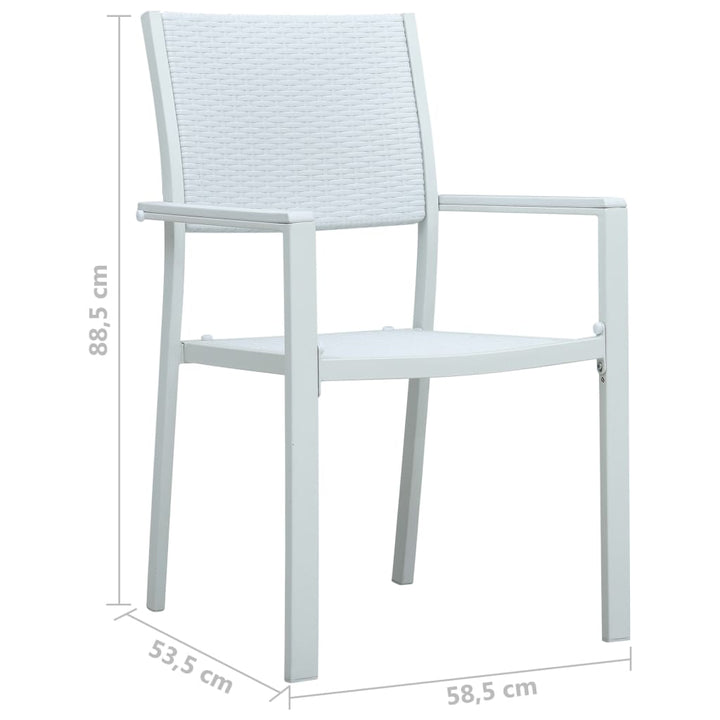 havestole 4 stk. plastik rattanlook hvid