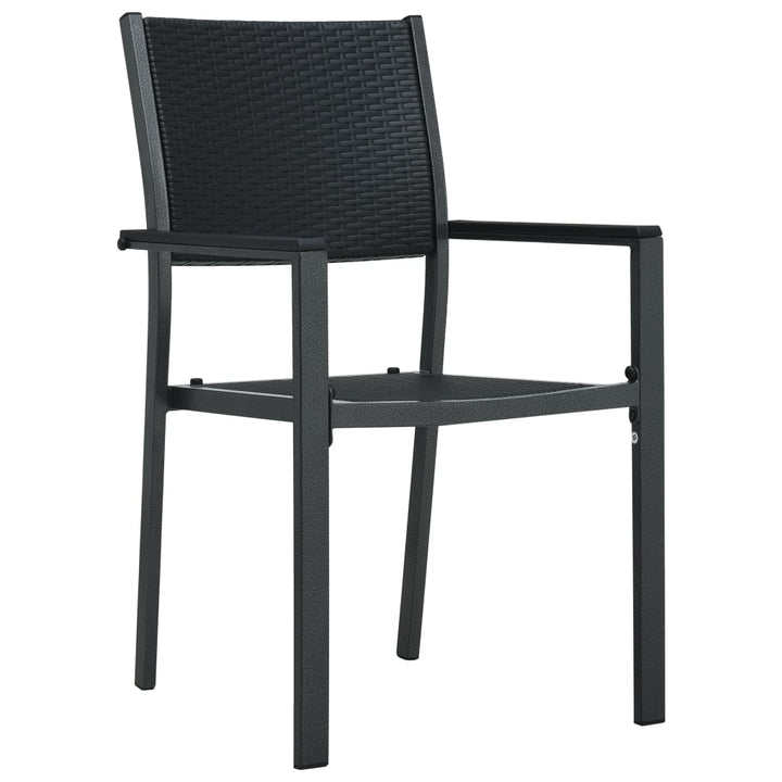 havestole 4 stk. plastik rattanlook sort
