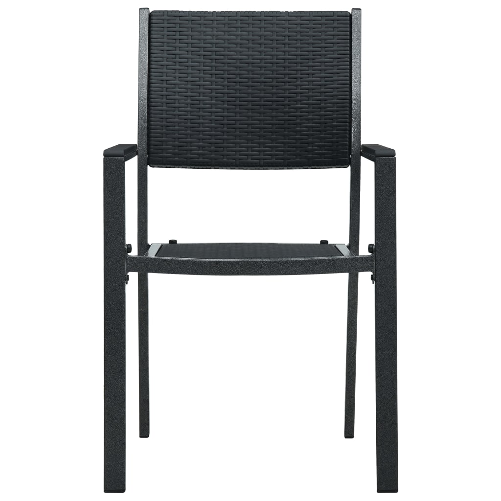 havestole 4 stk. plastik rattanlook sort