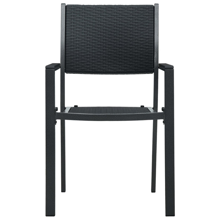 havestole 4 stk. plastik rattanlook sort
