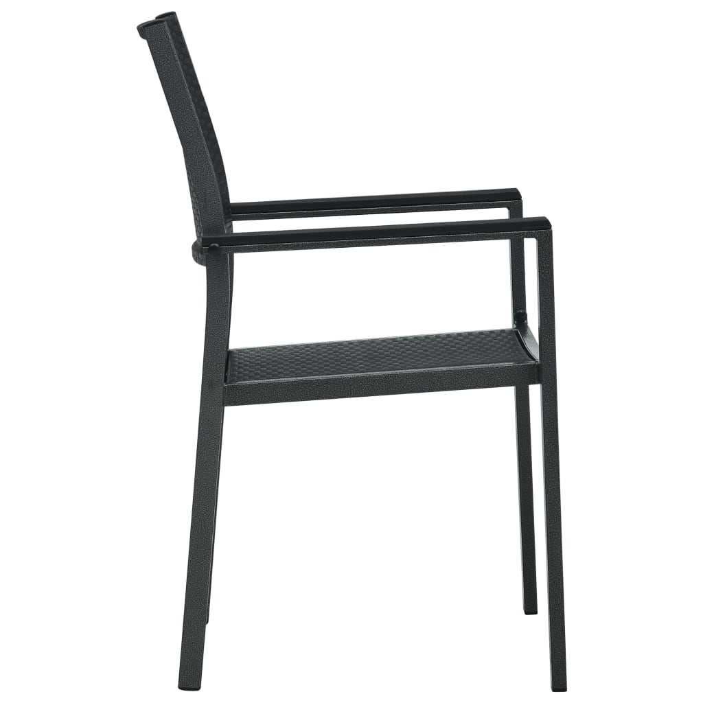 havestole 4 stk. plastik rattanlook sort