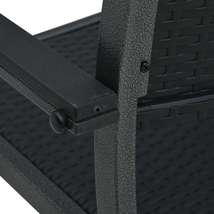 havestole 4 stk. plastik rattanlook sort