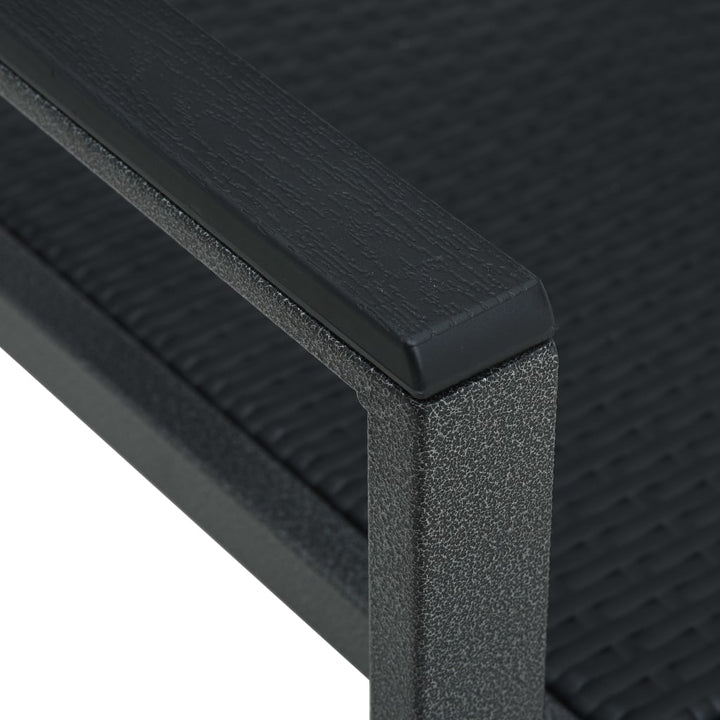 havestole 4 stk. plastik rattanlook sort