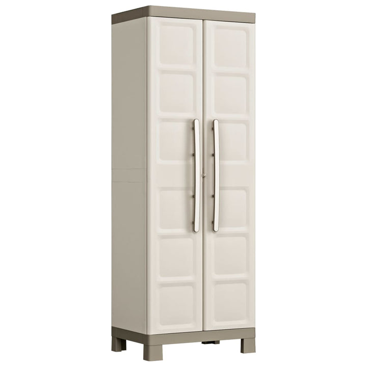 opbevaringsskab med hylder Excellence 182 cm beige gråbrun