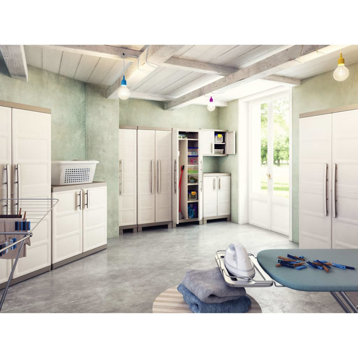 lavt opbevaringsskab Excellence 97 cm beige gråbrun