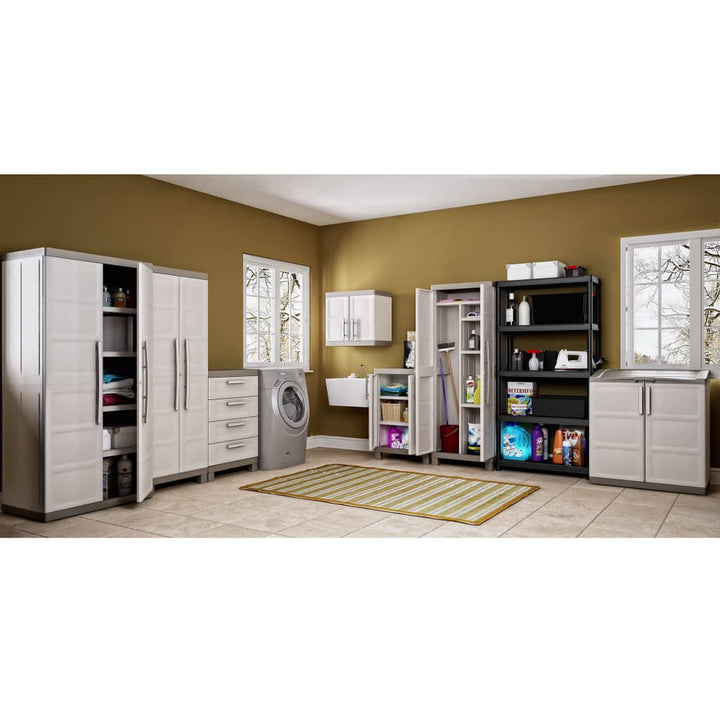 lavt opbevaringsskab Excellence 97 cm beige gråbrun