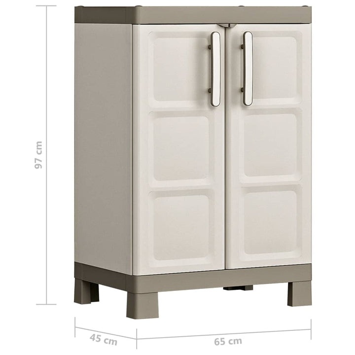 lavt opbevaringsskab Excellence 97 cm beige gråbrun