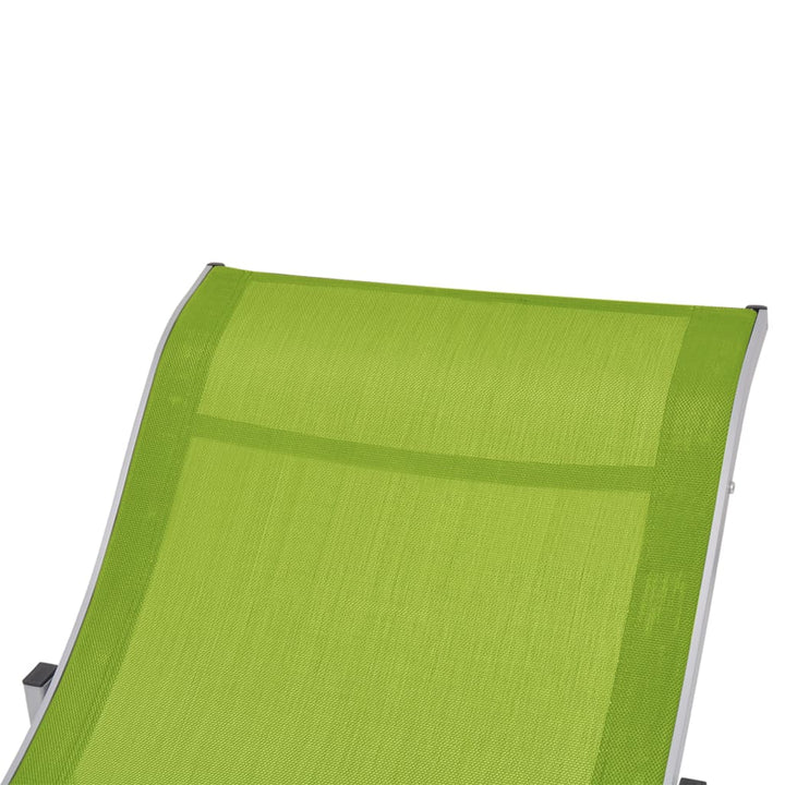foldbare liggestole 2 stk. textilene grøn