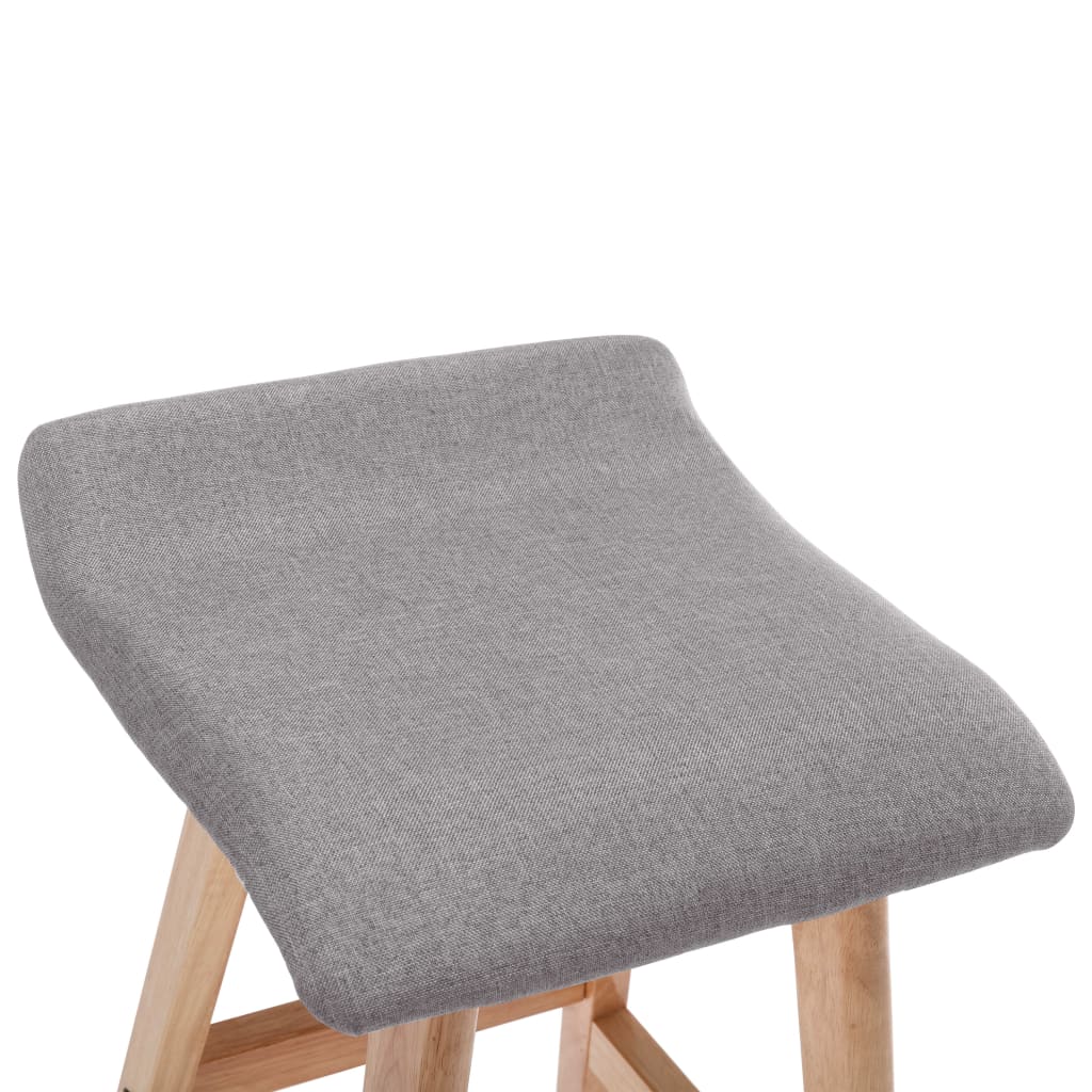 barstole 2 stk. stof lysegrå