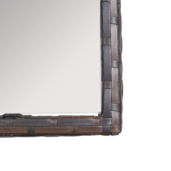 haveloungesæt 4 dele med hynde polyrattan brun