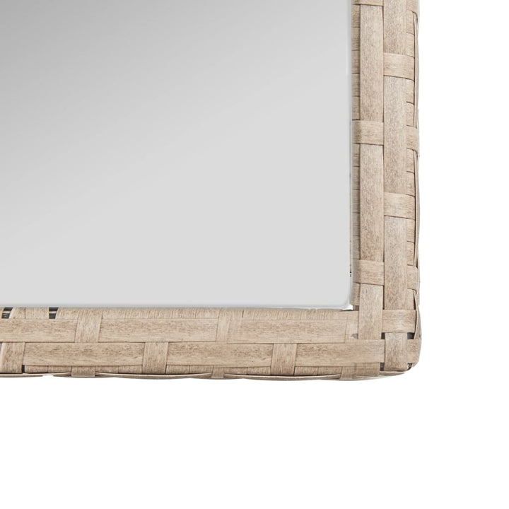 haveloungesæt 4 dele med hynde polyrattan beige