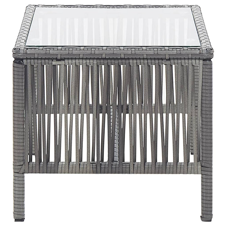 haveloungesæt 4 dele med hynde polyrattan antracitgrå