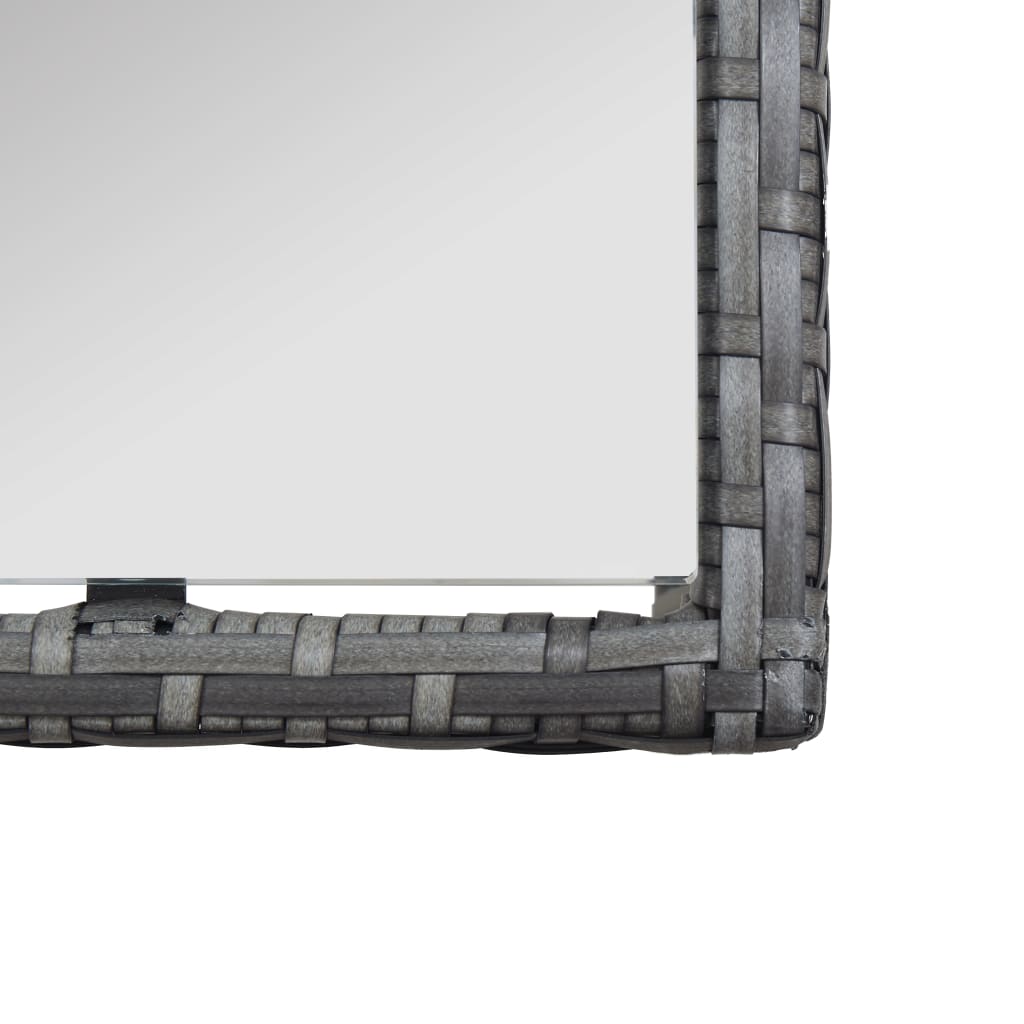 haveloungesæt 4 dele med hynde polyrattan antracitgrå