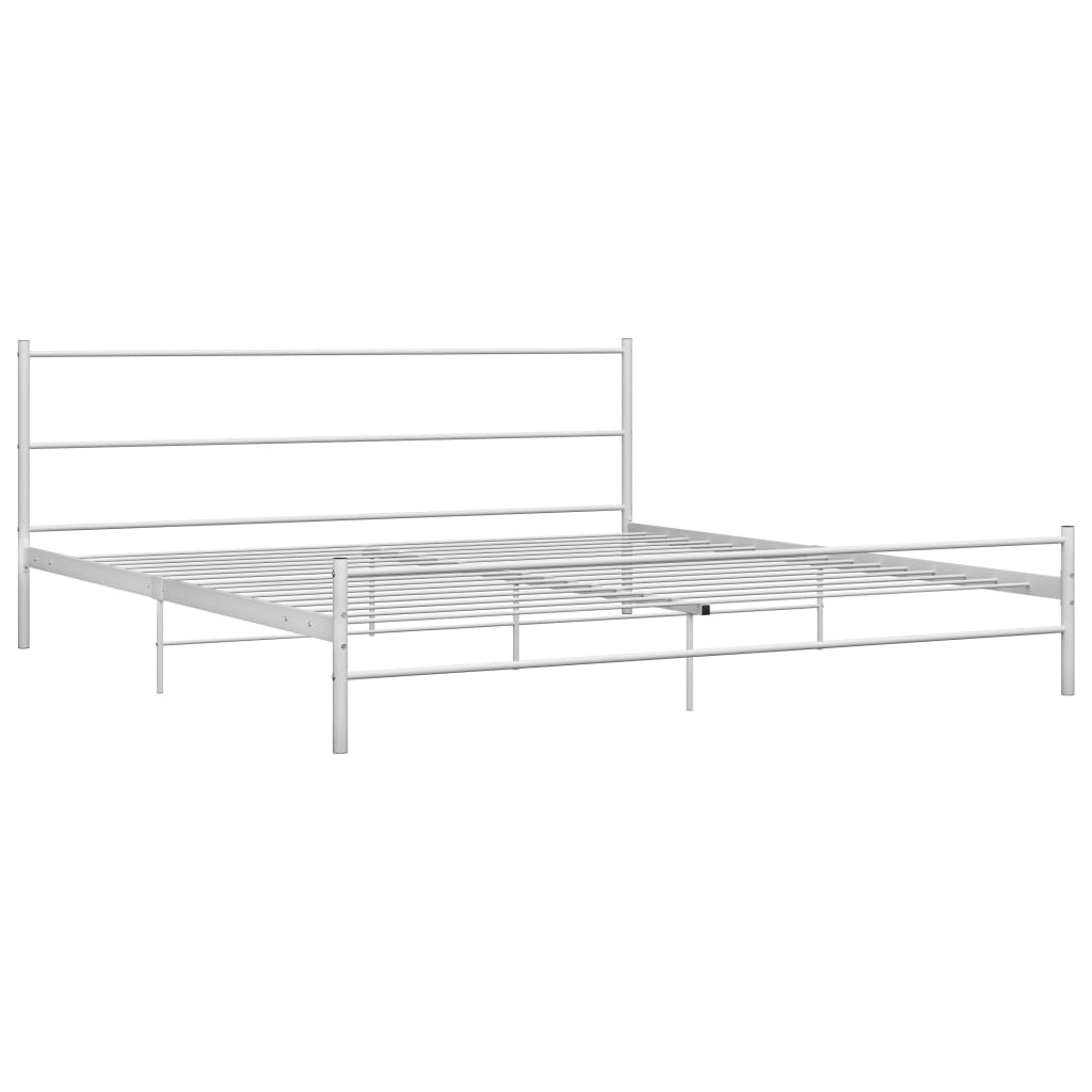 sengestel 160 x 200 cm metal hvid