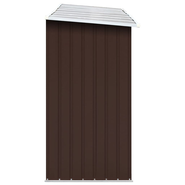 brændeskur til haven 330x84x152 cm galvaniseret stål brun