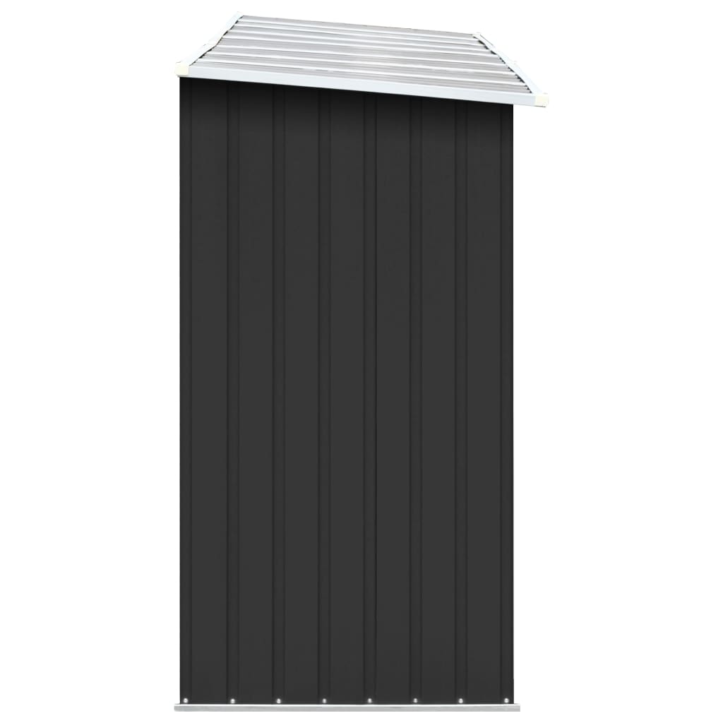 brændeskur til haven 330x84x152 cm galvaniseret stål antracitgrå