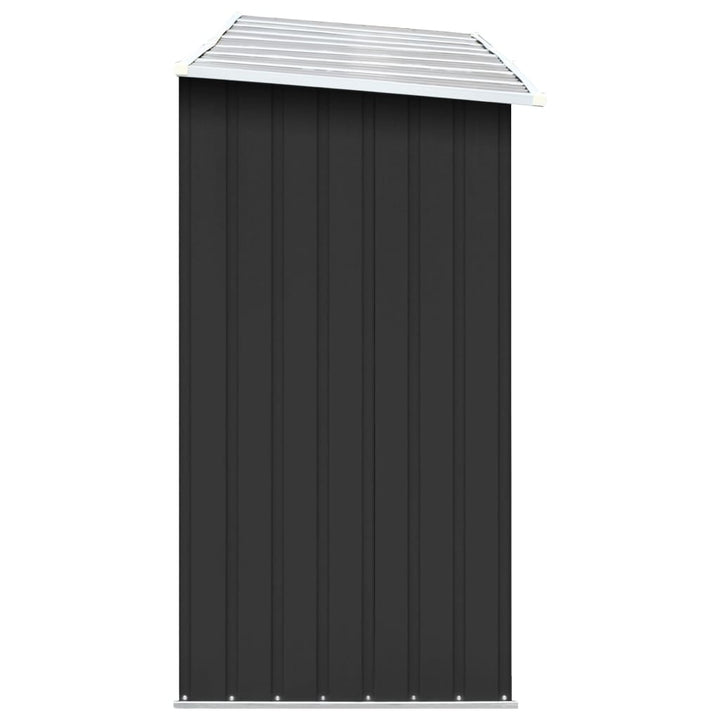 brændeskur til haven 330x84x152 cm galvaniseret stål antracitgrå