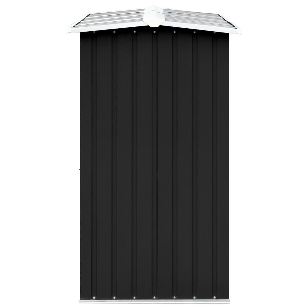 brændeskur 330 x 92 x 153 cm galvaniseret stål antracitgrå