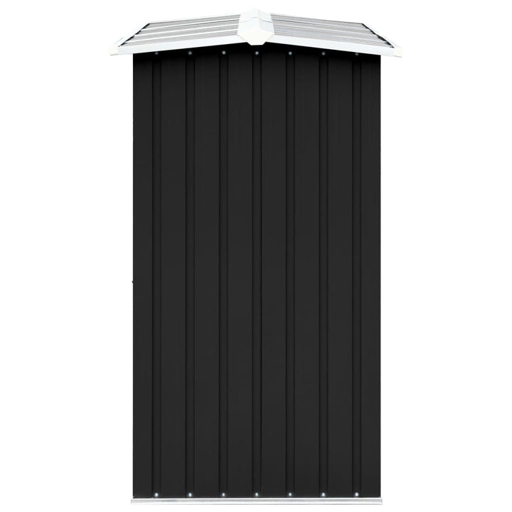 brændeskur 330 x 92 x 153 cm galvaniseret stål antracitgrå
